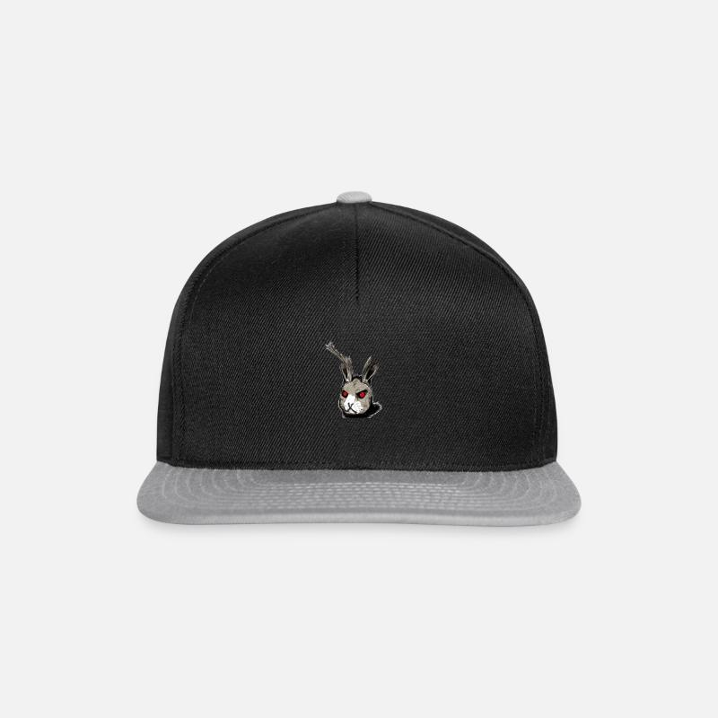 Cursedrabbit1back - Snapback Cap - Schwarz/Grau