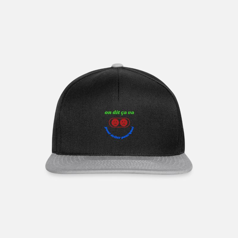 on dit ça va - Casquette snapback - noir/gris