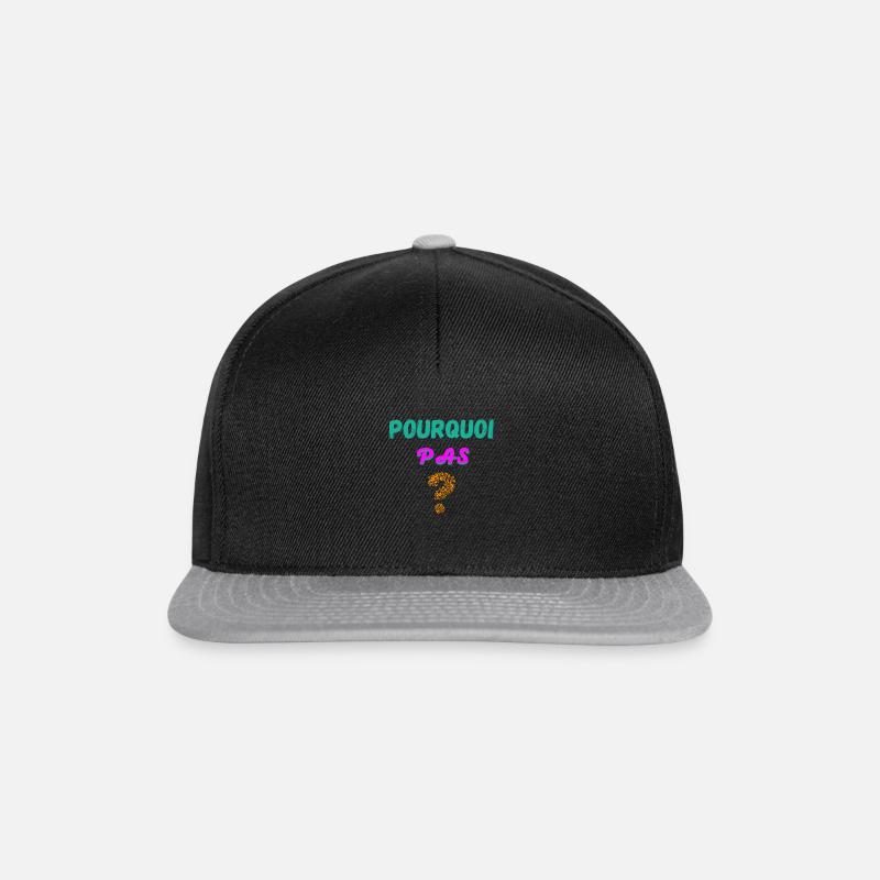 pourquoi pas - Casquette snapback - noir/gris