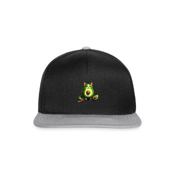 Avocado Cat - Snapback Cap - Schwarz/Grau - Vorne