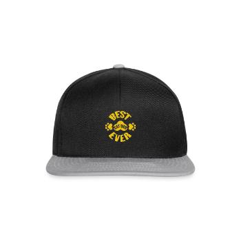 Retro Funny Best Cat Father Father's Day - Snapback Cap - black/grey - Front