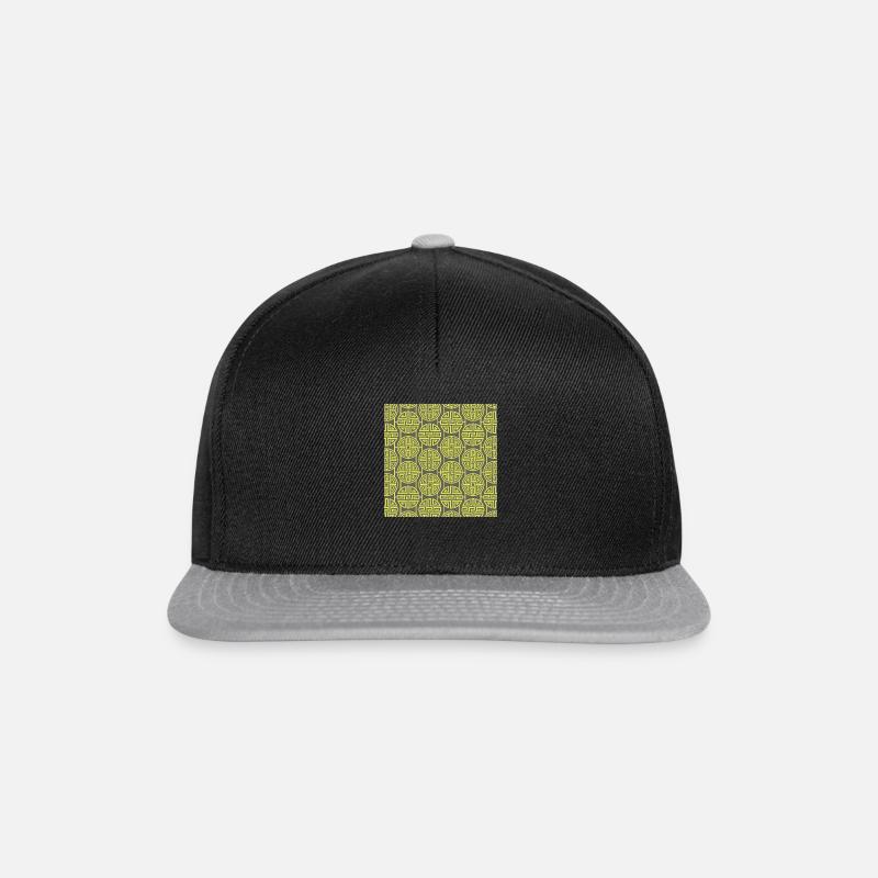 Chinesisches Muster - Snapback Cap - Schwarz/Grau