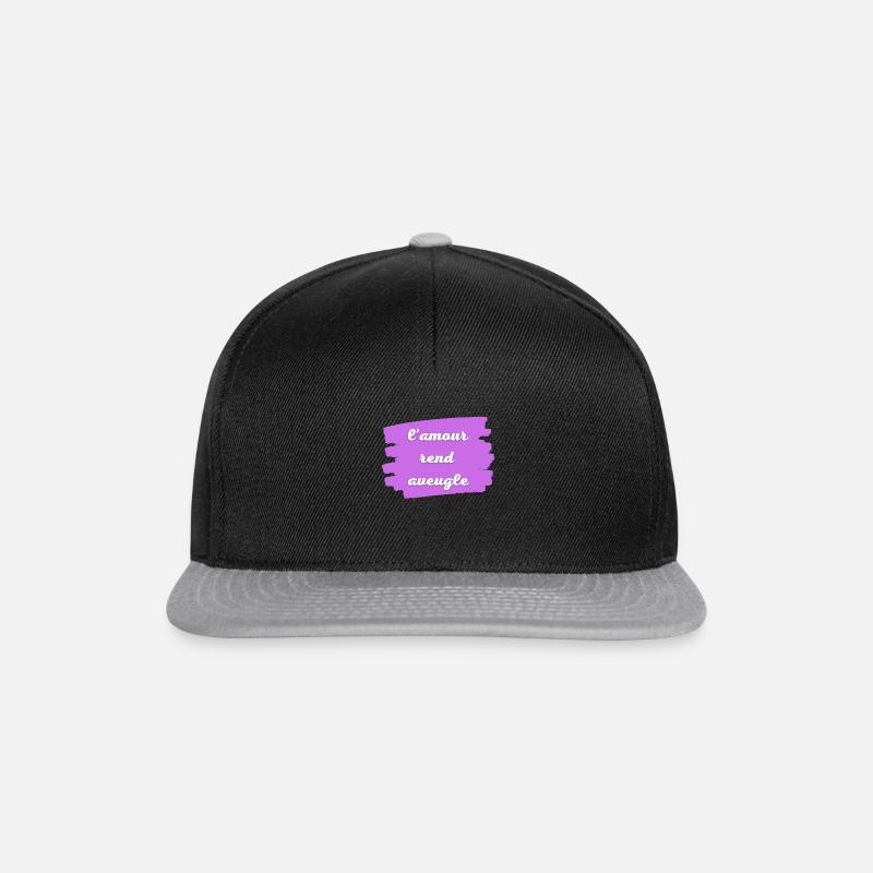 l'amour rend aveugle - Casquette snapback - noir/gris