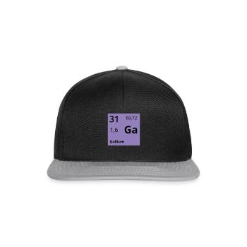 Gallium - Snapback Cap - Schwarz/Grau - Vorne