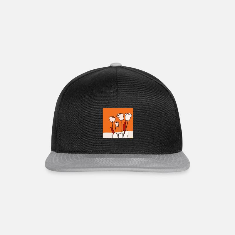 Rosen im Topf - Snapback Cap - Schwarz/Grau