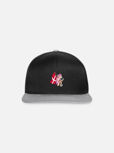 Dänisches Party Einhorn - Snapback Cap - Schwarz/Grau