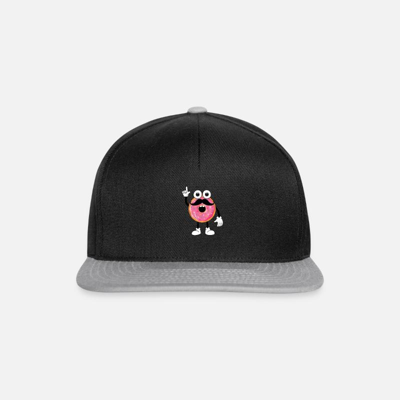 Donut Man - Snapback Cap - Schwarz/Grau