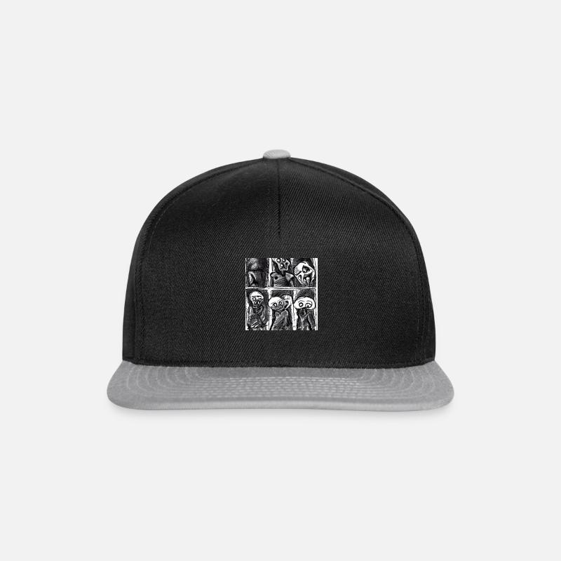 Ugly Ghosts - Snapback Cap - Schwarz/Grau