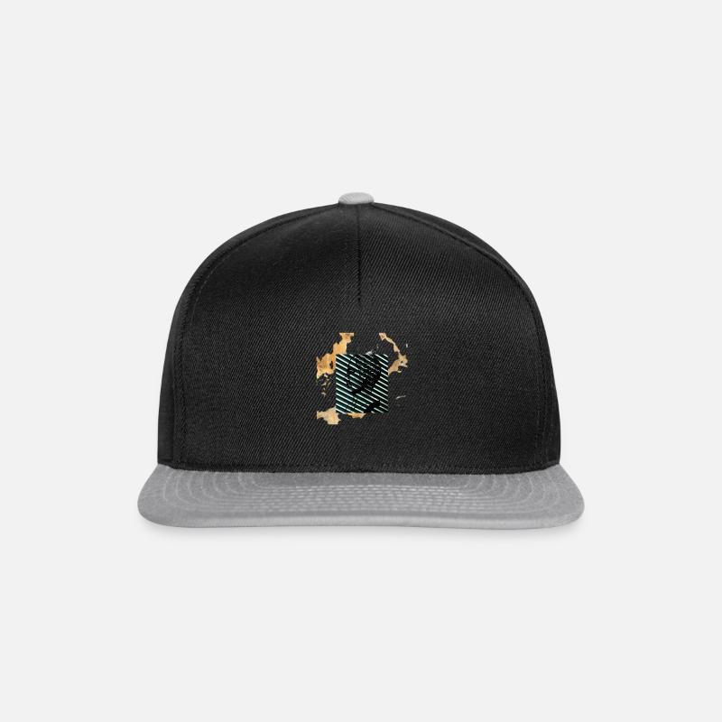 Griechisches Design - Snapback Cap - Schwarz/Grau