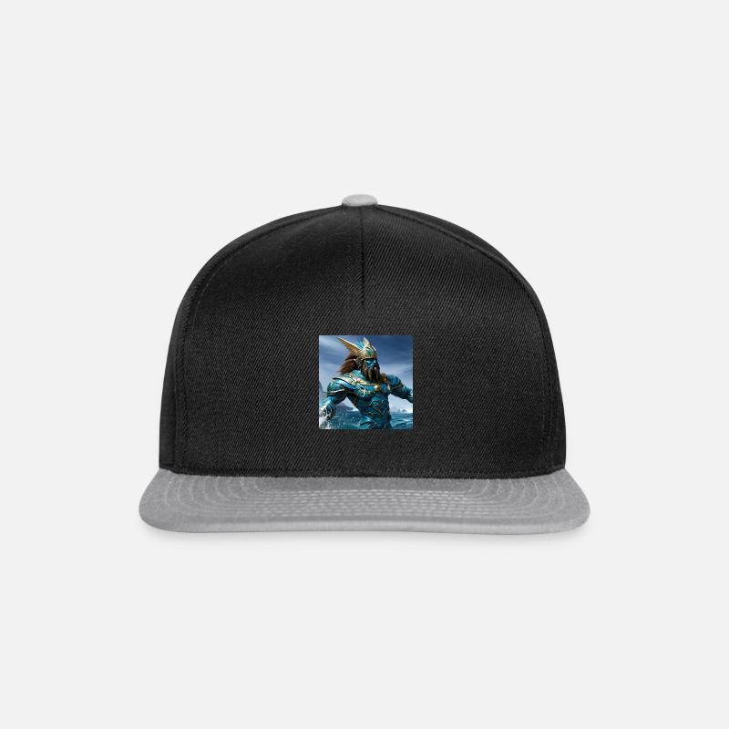 Poseidon Neptun Njörd Aegir Fusion - Snapback Cap - Schwarz/Grau