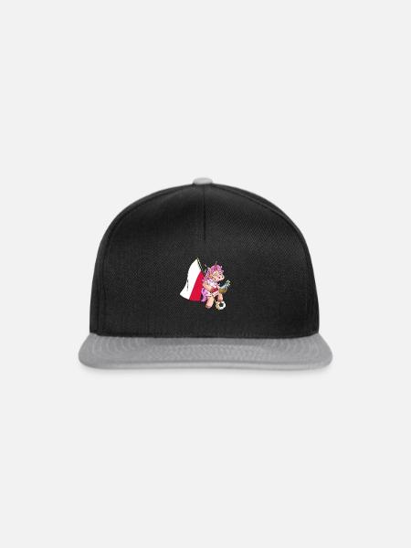 Polen Party Einhorn - Snapback Cap - Schwarz/Grau