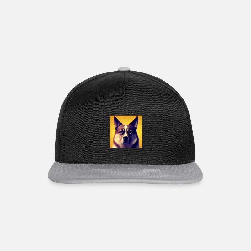 Dog Hund - Snapback Cap - Schwarz/Grau
