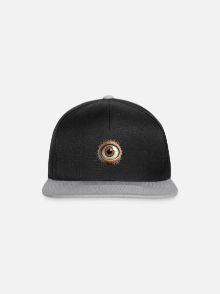 Monster Auge - Snapback Cap - Schwarz/Grau