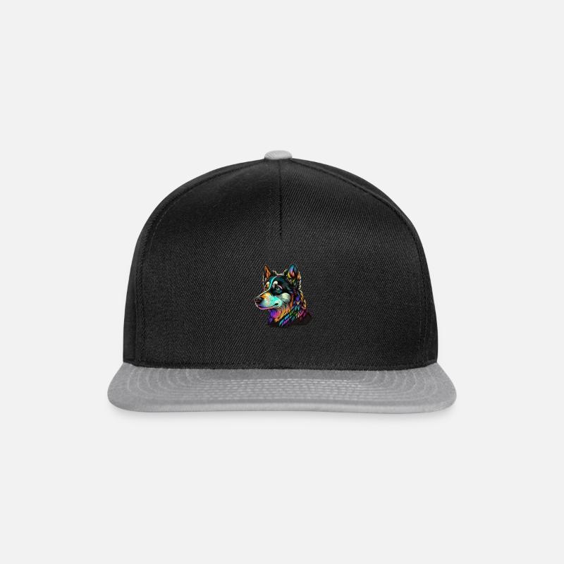 KOPF VON HUSKY - Snapback Cap - Schwarz/Grau