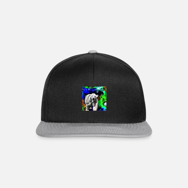 Eisbär im universum - Snapback Cap - Schwarz/Grau