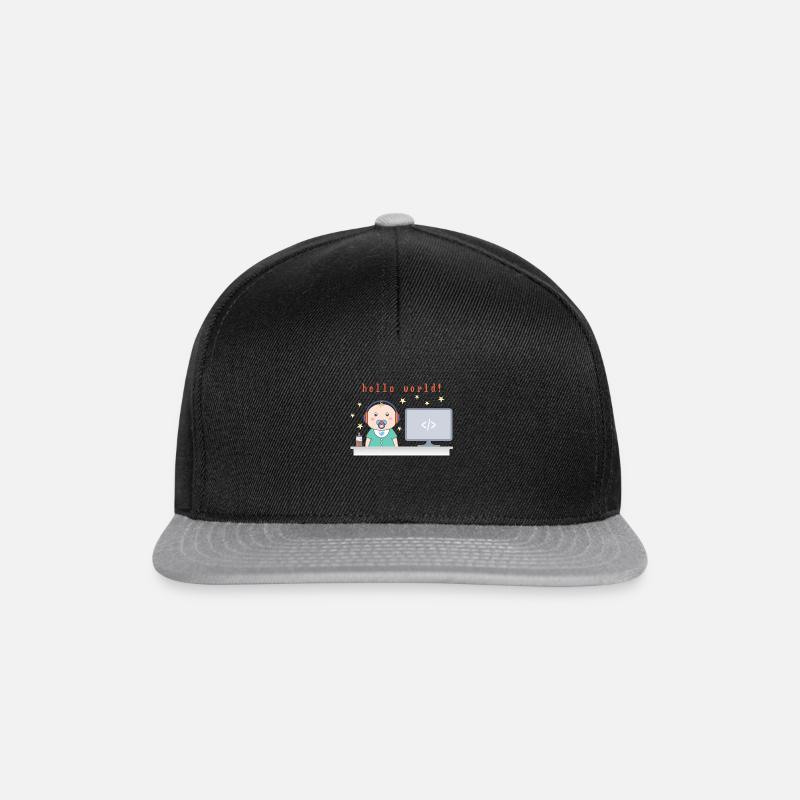 Hello World! - Snapback Cap - Schwarz/Grau