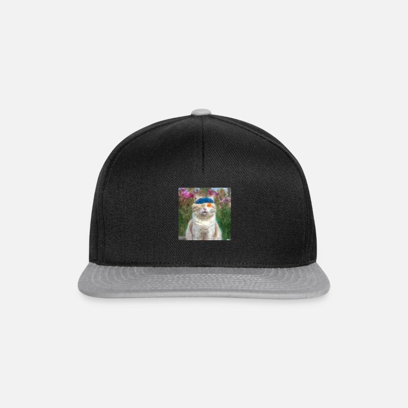 Blind Cat 18 - Snapback Cap - Schwarz/Grau