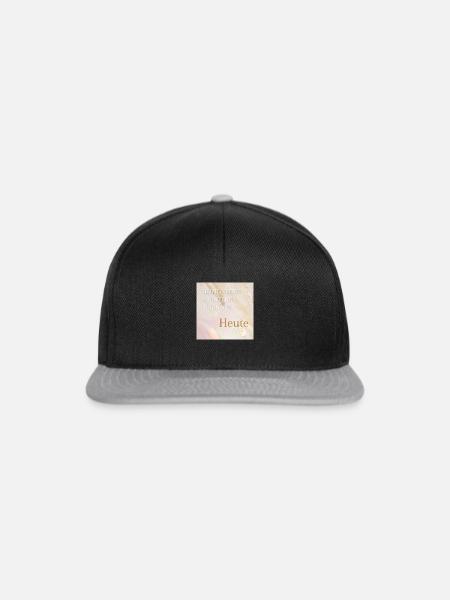 Heute ist der Tag - Snapback Cap - Schwarz/Grau