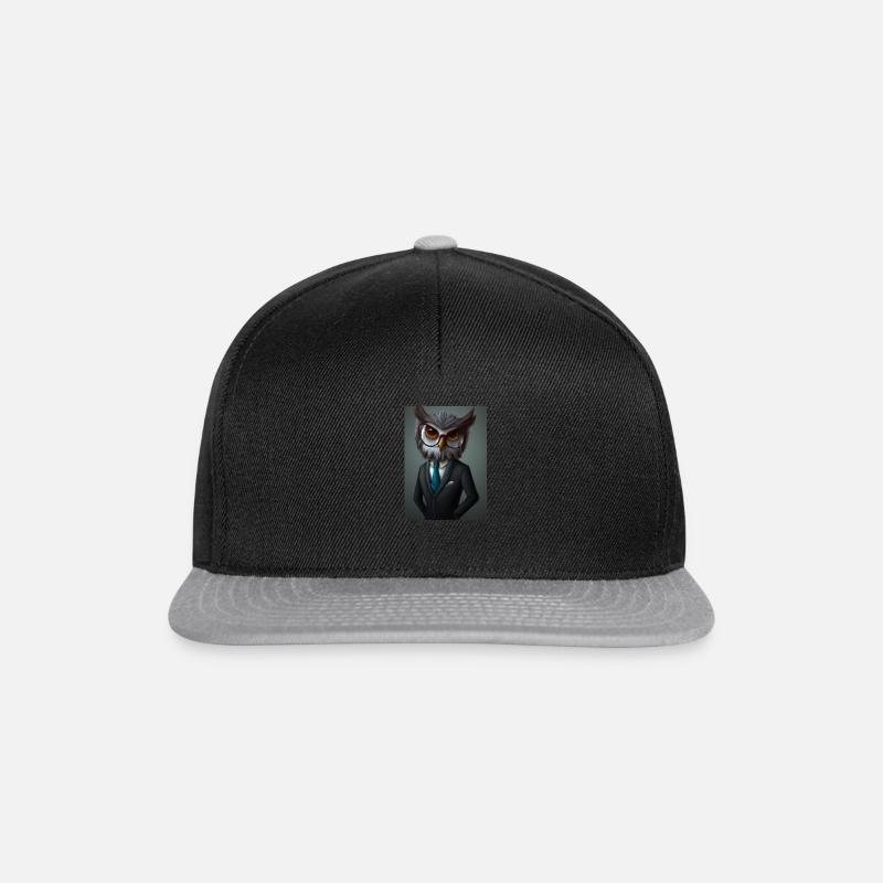 Professor Eule - Snapback Cap - Schwarz/Grau
