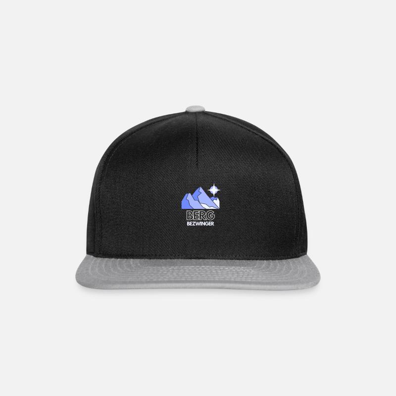 Berg Bezwinger Design - Snapback Cap - Schwarz/Grau