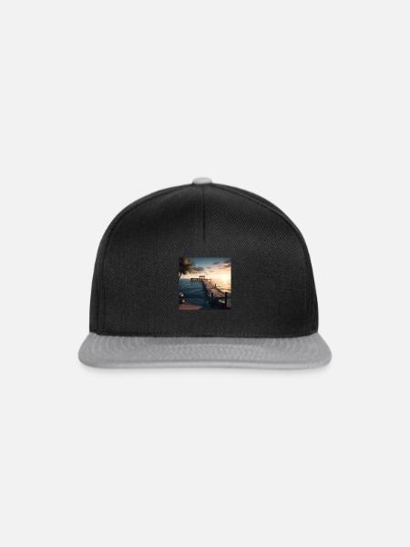 Strand - Snapback Cap - Schwarz/Grau