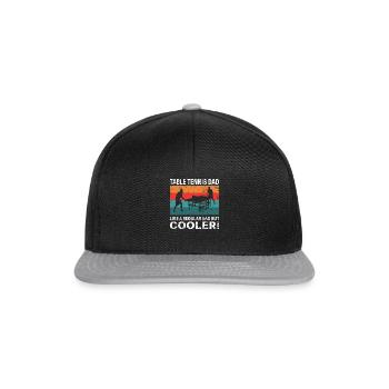 Tennis de table Papa Tennis de table Papa drôle de dicton - Casquette snapback - noir/gris - Devant