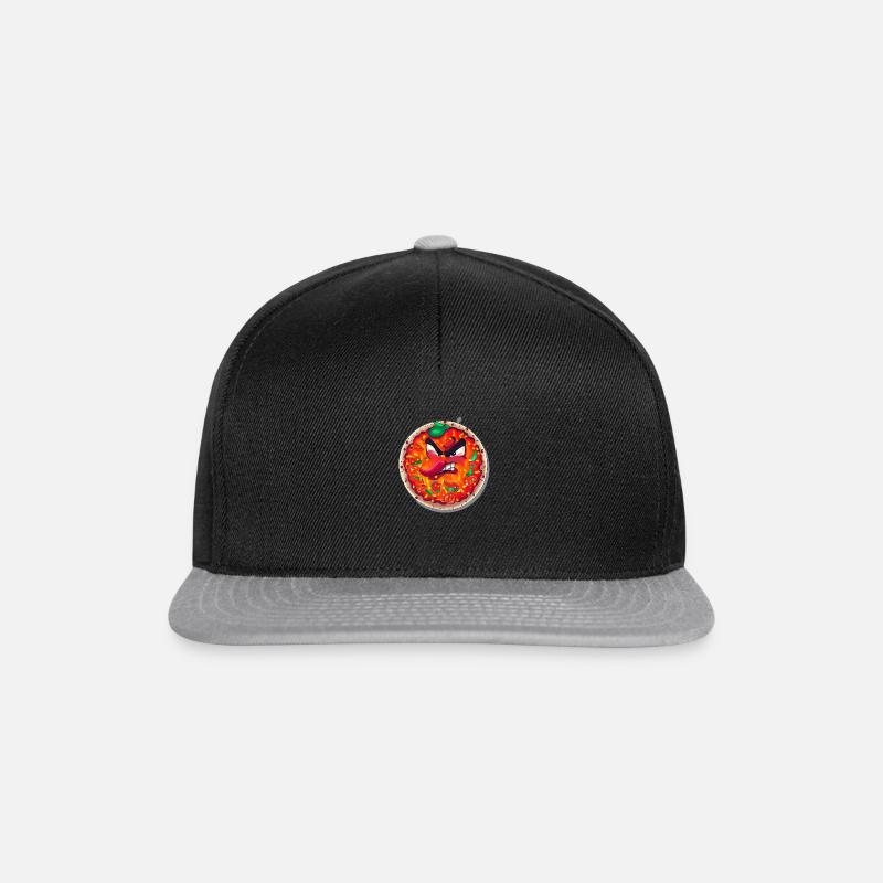 Pizza with Attitude - Snapback Cap - Schwarz/Grau
