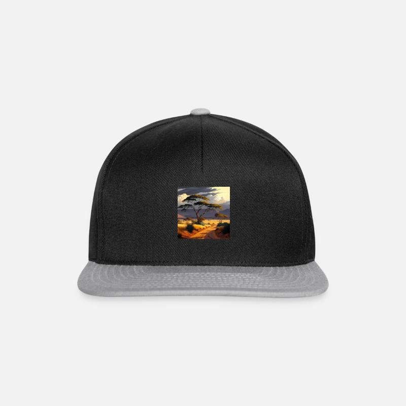Savane - Casquette snapback - noir/gris