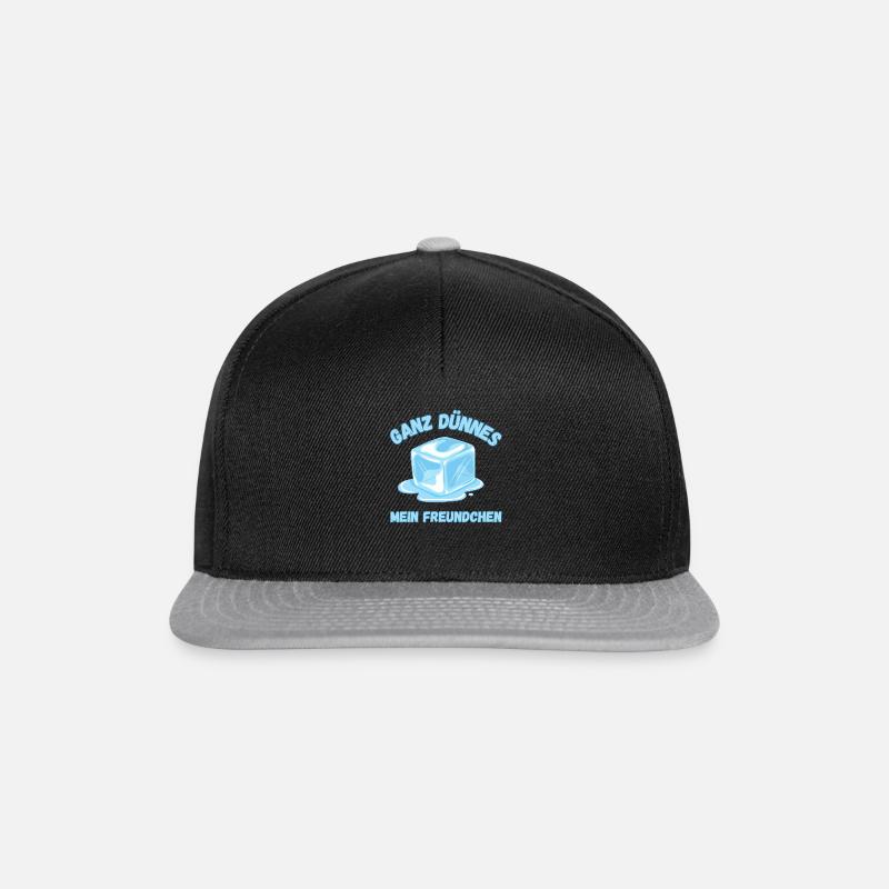 Ganz dünnes Eis mein Freundchen - Snapback Cap - Schwarz/Grau