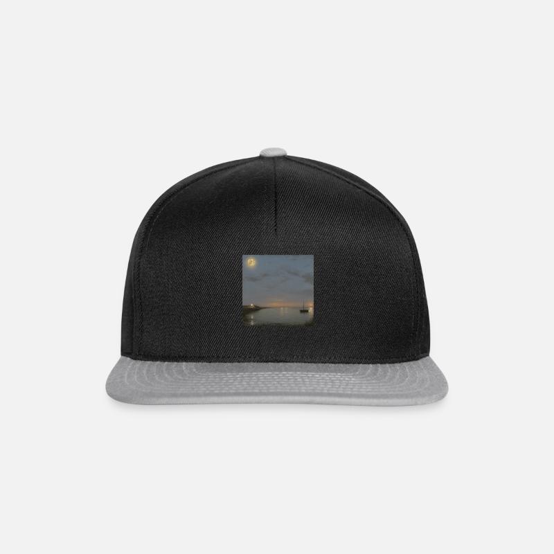 Schiff Nacht - Snapback Cap - Schwarz/Grau