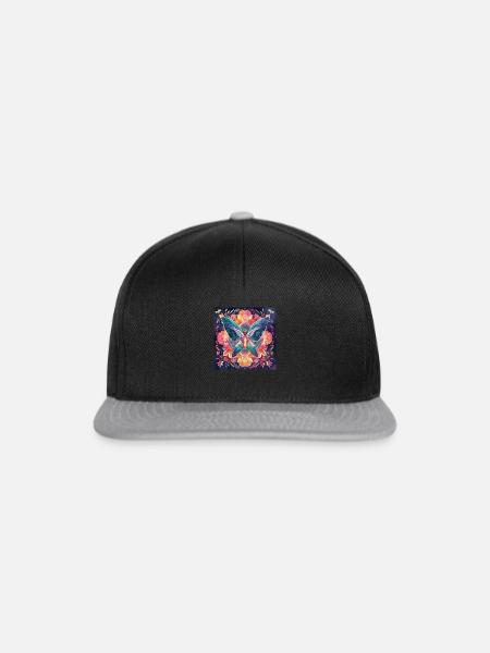 Spektraler Schmetterling - Snapback Cap - Schwarz/Grau