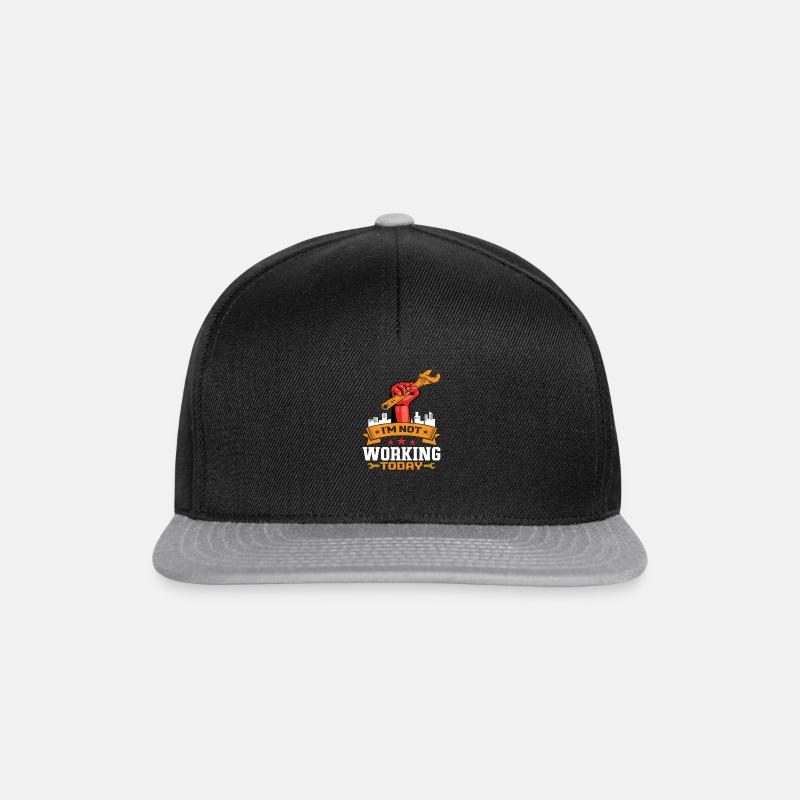 I ́m not working today - Snapback Cap - black/grey