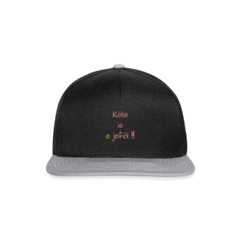 20230525 Kölle e jeföl - Snapback Cap - Schwarz/Grau - Vorne