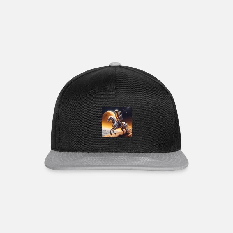 Le cheval de l’espace et son cavalier - Casquette snapback - noir/gris