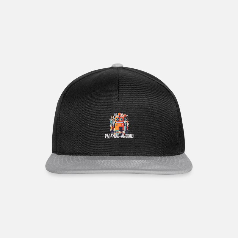 Paranoid Android T-Shirt - Unique Design - Casquette snapback - noir/gris