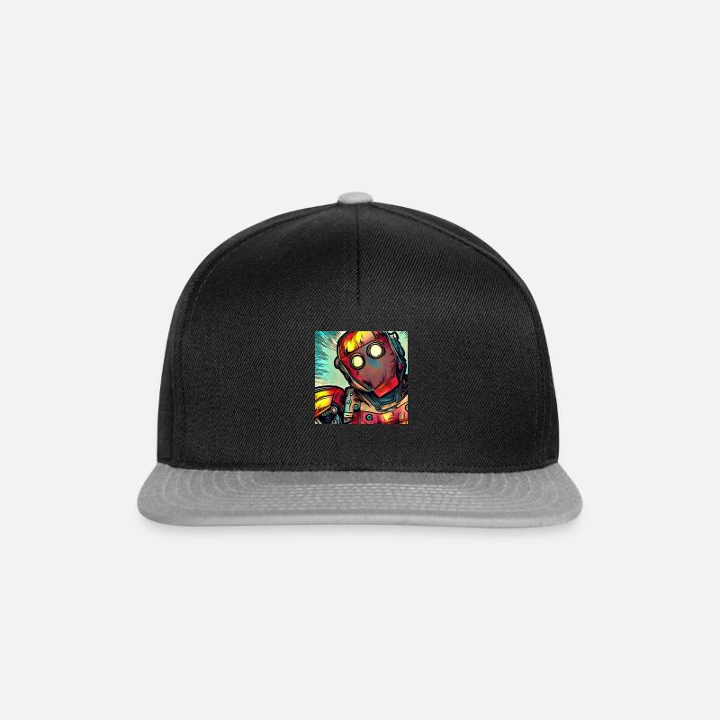 Sunsetroboter - Snapback Cap - Schwarz/Grau