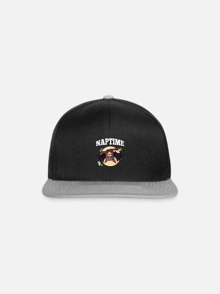 Verträumte Fledermaus - NAPTIME Edition - Snapback Cap - Schwarz/Grau