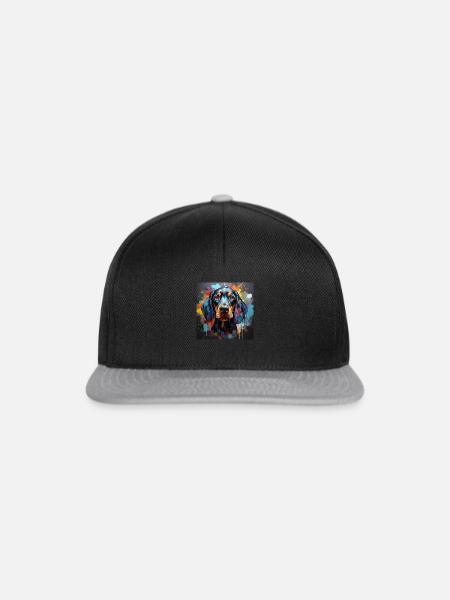 Hund - Snapback Cap - Schwarz/Grau