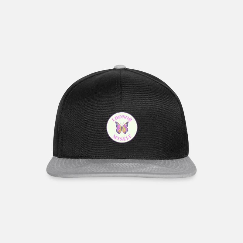 Ich ehre mich selbst - Snapback Cap - Schwarz/Grau