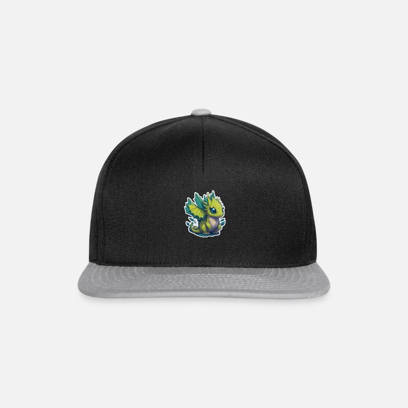 süßer Drachen - Snapback Cap - Schwarz/Grau
