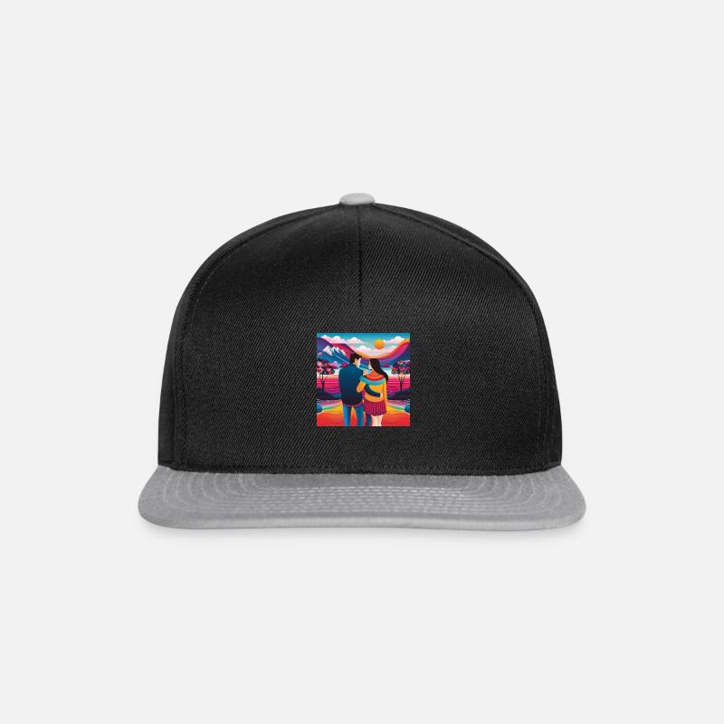 liebe - Snapback Cap - Schwarz/Grau