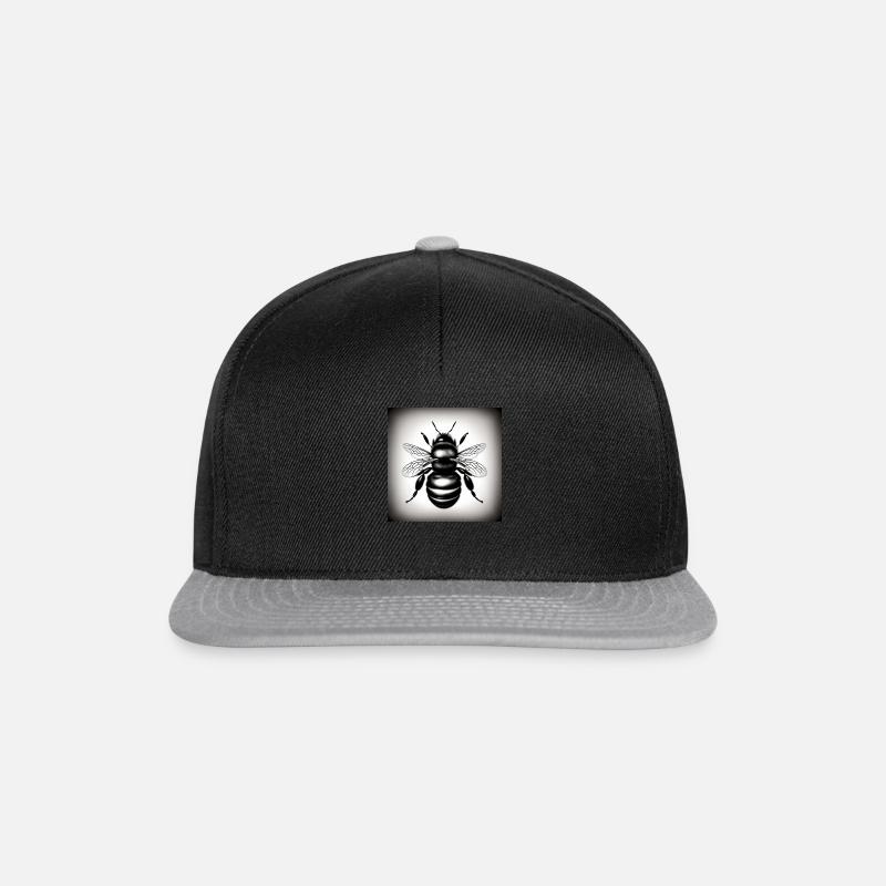 Biene - Snapback Cap - Schwarz/Grau