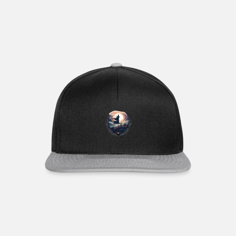 Hexenflug durch die Nacht - Snapback Cap - Schwarz/Grau