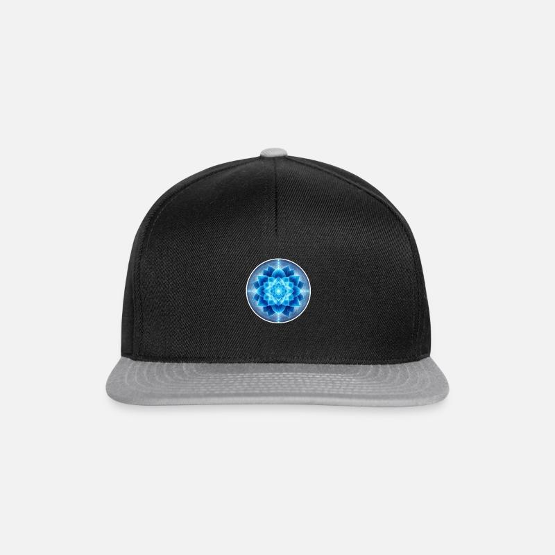 Blume der Kraft - Kehlkopf-Chakra - Snapback Cap - Schwarz/Grau