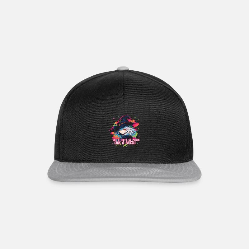 Halloween-Style mit unserer Anime Witch Kollektion - Snapback Cap - Schwarz/Grau