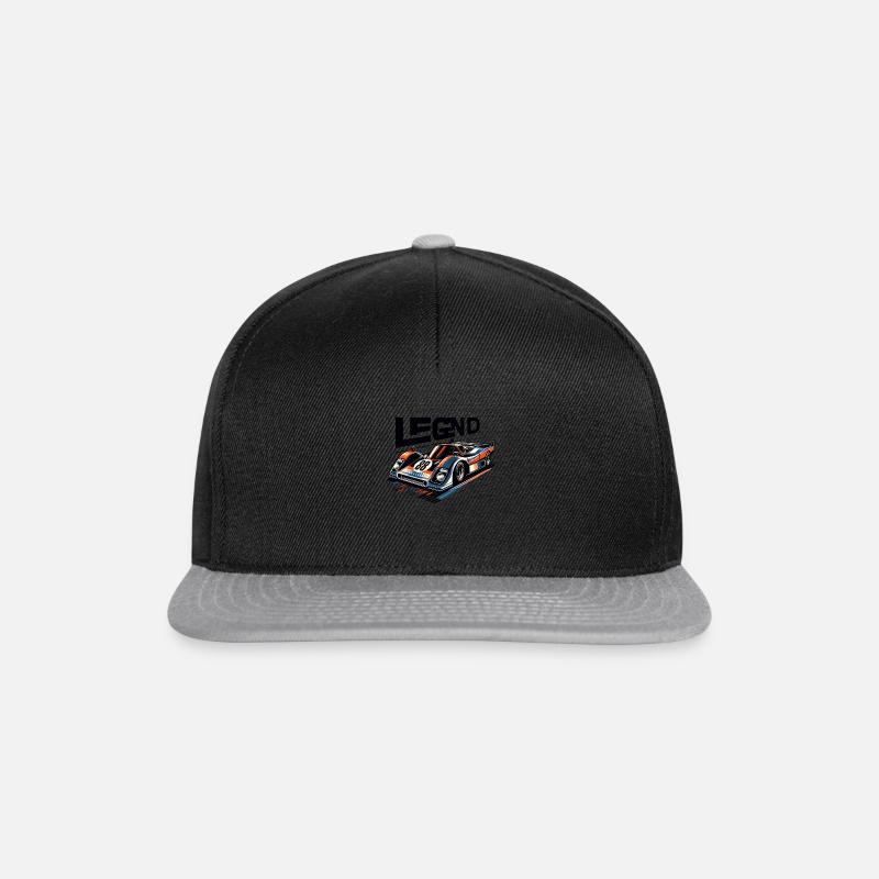 Speed Legend : Design de voiture de course dynamique - Casquette snapback - noir/gris