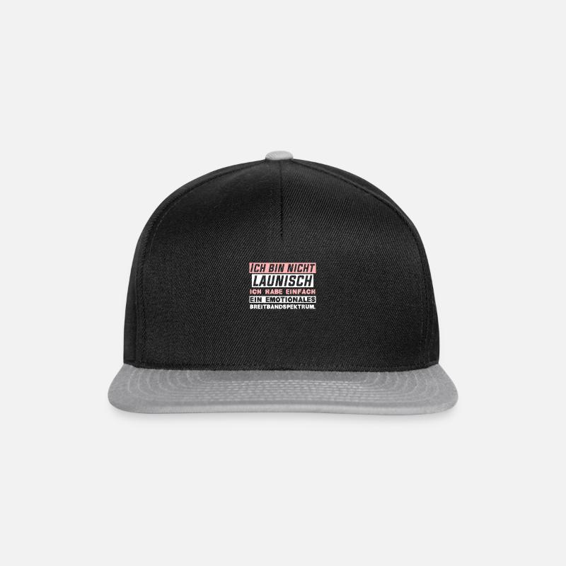 Ich bin nicht launisch ich habe einfach ein emotio - Snapback Cap - Schwarz/Grau