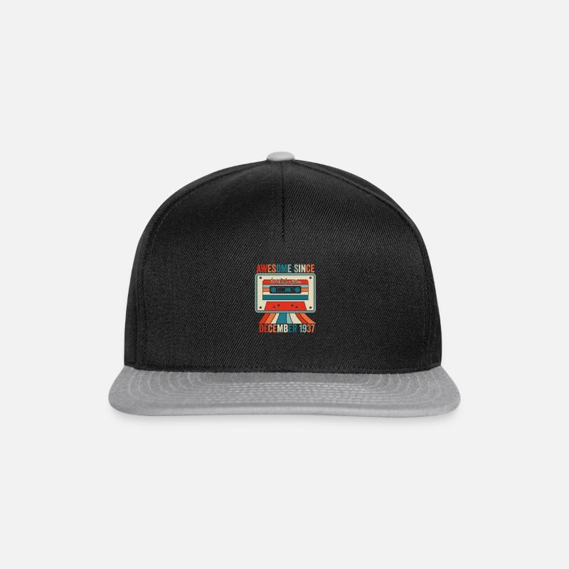 December 1937 - Awesome since December 1937 - Snapback Cap - black/grey