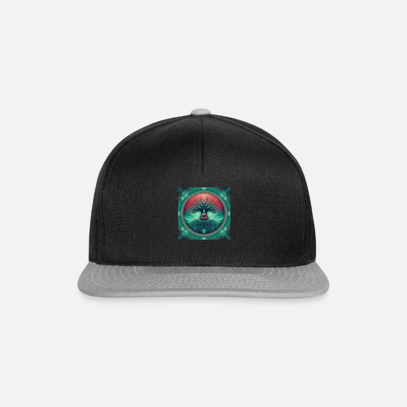 Buddha unter einem Mammutbaum - Snapback Cap - Schwarz/Grau