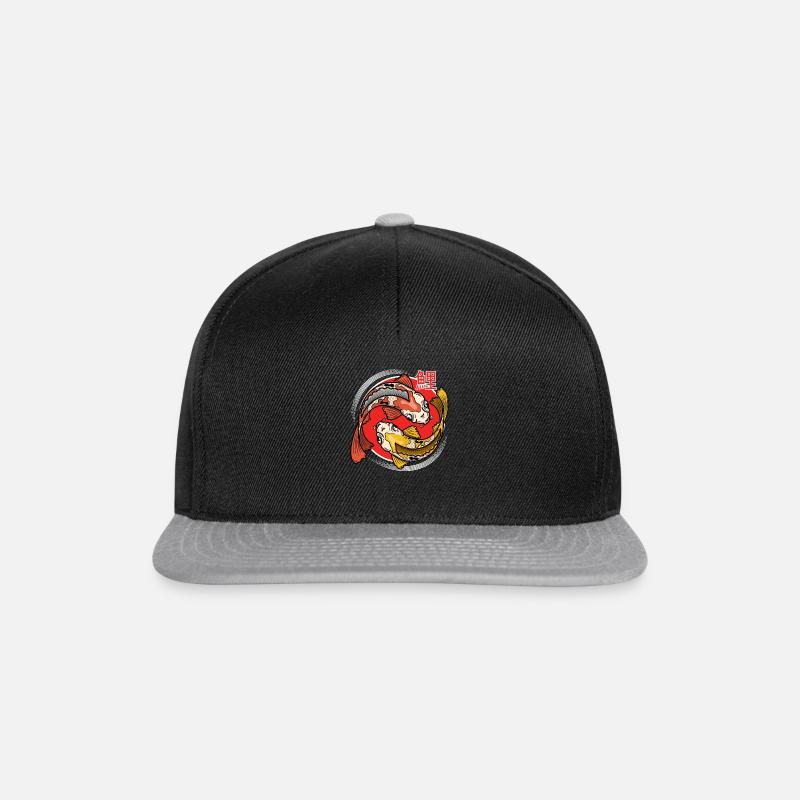 Koi Circle - Snapback Cap - black/grey